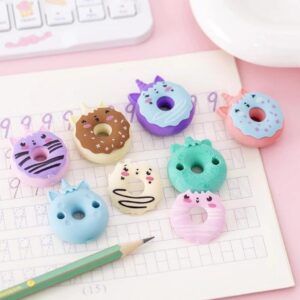 Borracha 3D Colorful Donut Bichinhos