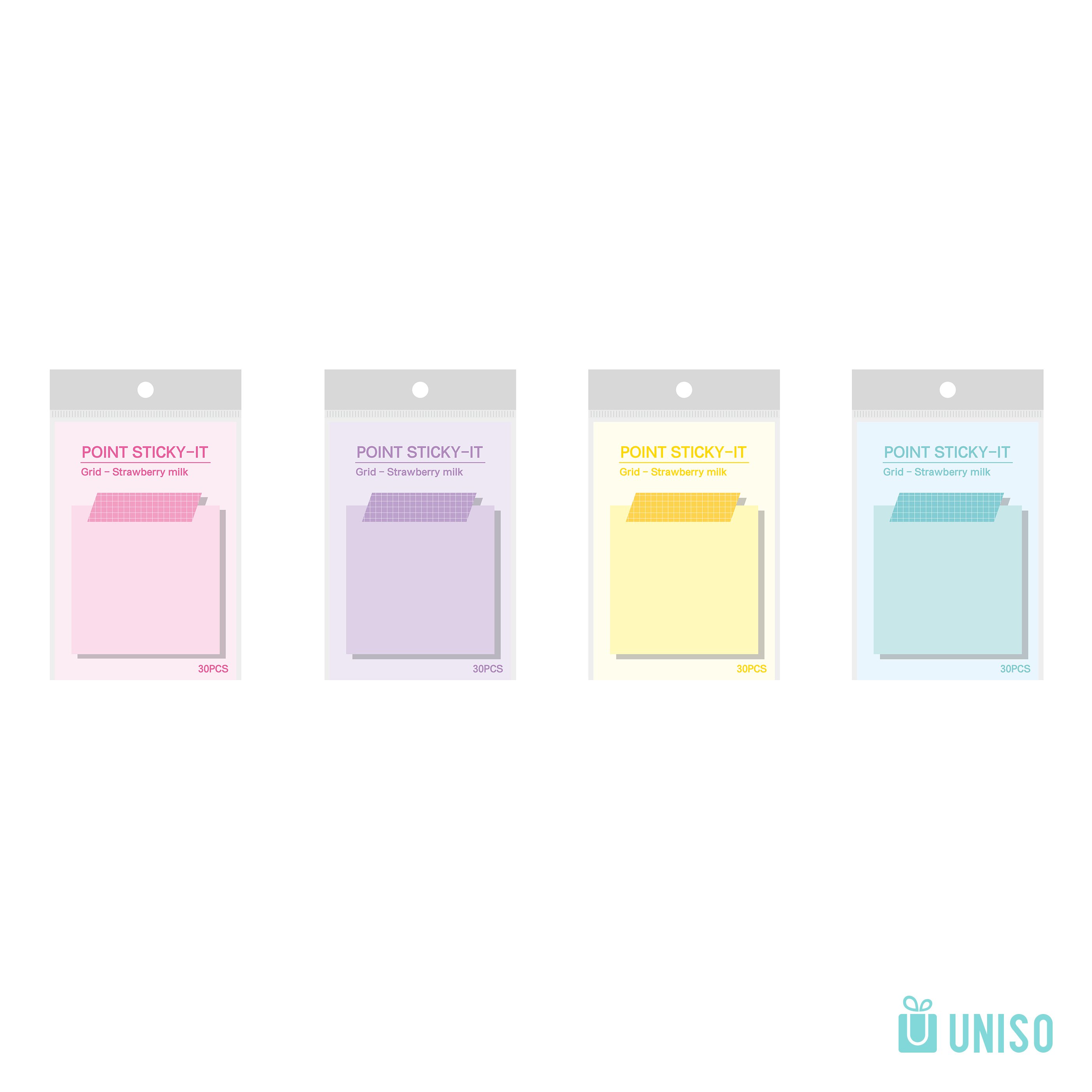 Bloco de Notas Pastel 90x128mm 30fls - UNISO - UND