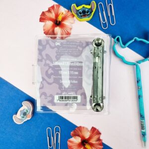 Mini Fichário Disney Stitch PVC Cristal DAC