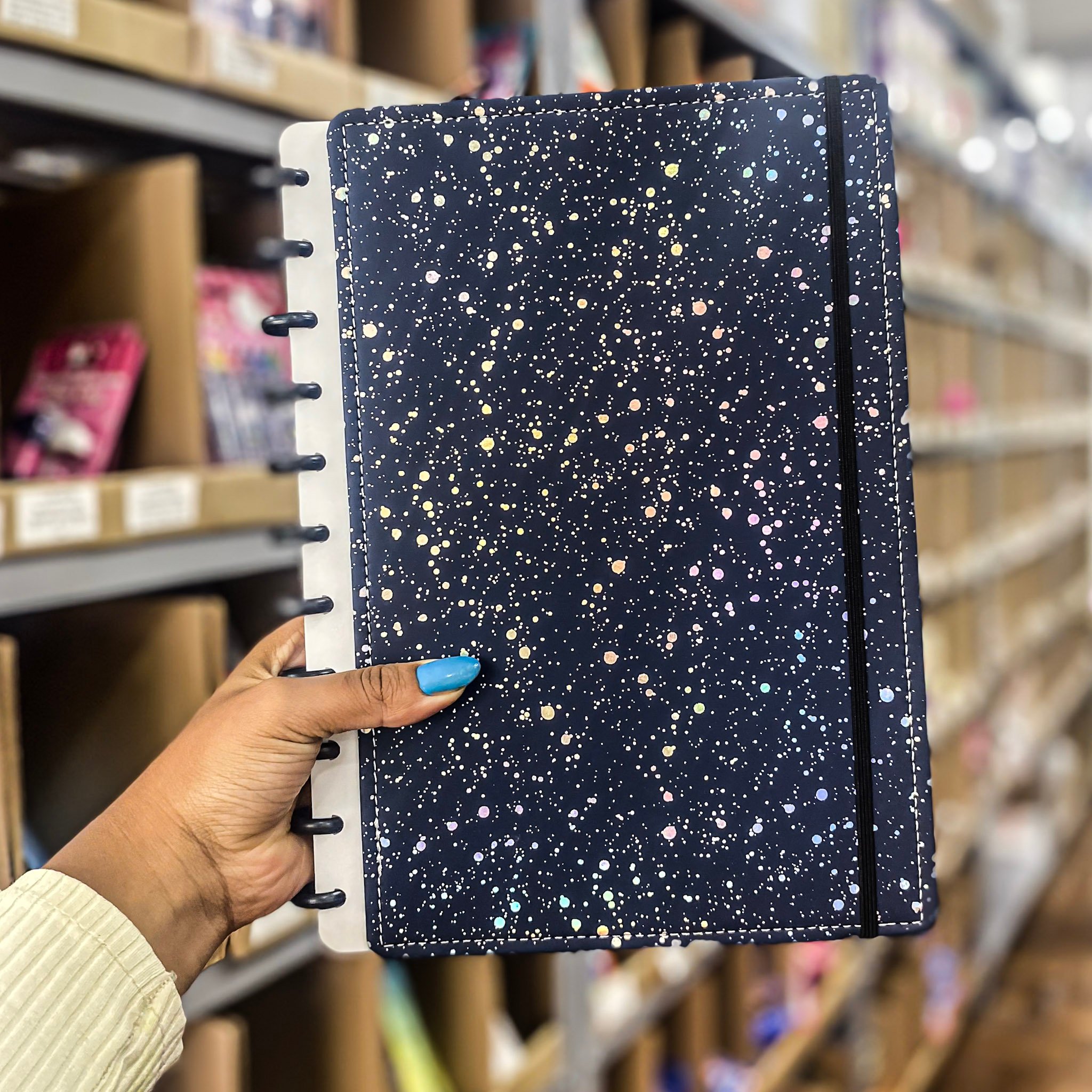 Caderno de Disco A4 Brilho Holográfico 29,5x21,5cm 11 Discos 80 Fls - IMPORTADO - UND