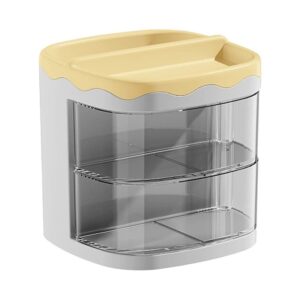 Porta Canetas Premium Gaveteiro Transparente c/ Adesivo