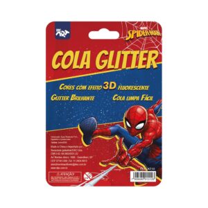 Cola Glitter Brilho 6 Cores Homem Aranha Marvel - DAC