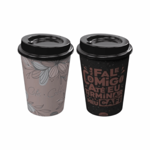 Copo Coffee c/ Tampa Bico 320 ml Sortido - PLASÚTIL - UND