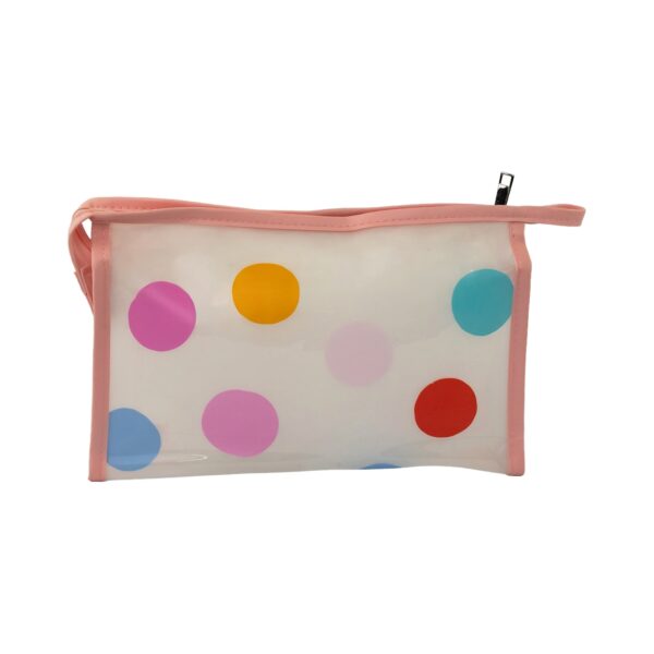 Necessaire Dia a Dia Transparente Salmão "FELICIDADE QUE CABE AQUI" 26x6x16cm - FLORIE - UND