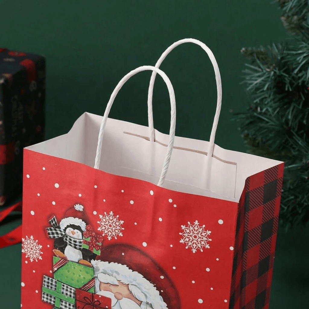 Embalagem Bolsa Presente Feliz Natal 21x15x8cm - IMPORTADO - UND