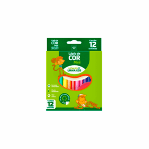 Lápis de Cor 12 Cores Eco Mini Sextavado LEO E LEO - BLISTER