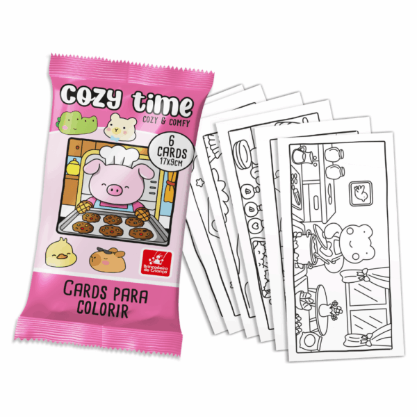 Card Surpresa para Colorir Cozy & Comfy - BRINCADEIRA DE CRIANÇA - UND