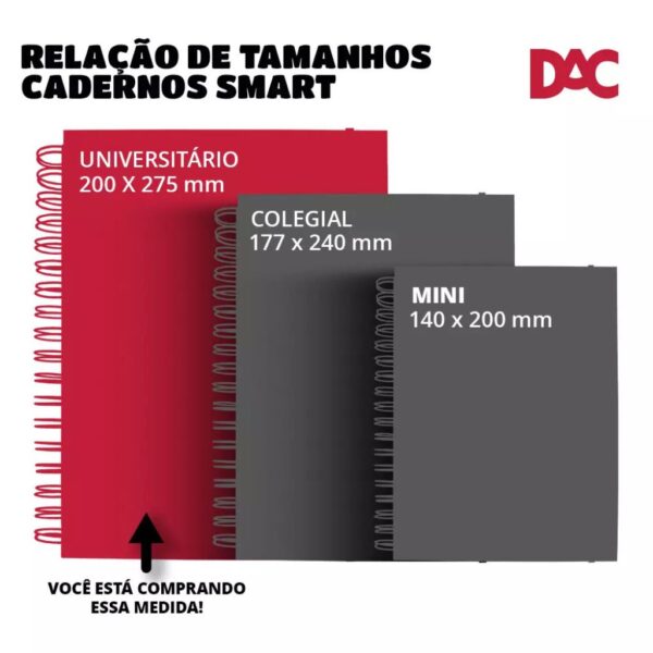 Caderno Smart Universitário 10 Divisórias Rebecca Bonbon Preto 80 Fls - DAC