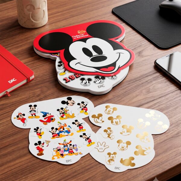 Caderno de Adesivos 20 fls com 200 Adesivos Mickey Disney - DAC