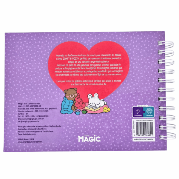 Livro de Colorir Comfy and Cozy Purple - CIRANDA - UND