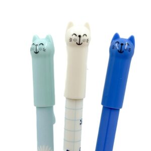 Caneta Apagável Estampada Gatinho C/ Rabinho - Cx 12 Und