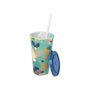 Copo Zootopia Nick e Judy c/ Canudo 500ml - PLASÚTIL - UND