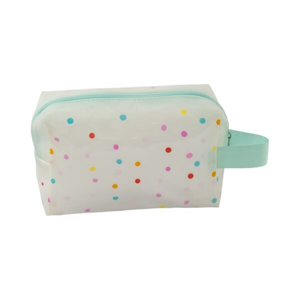 Necessaire Bauzinho Transparente Verde "BORA SER FELIZ?" 20x8x12cm - FLORIE - UND