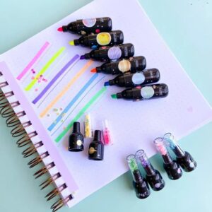 Marca Texto Garrafinha Espacial -  Estojo 6 Cores