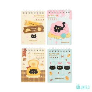 Caderneta A7 Bloco de Notas GATO Baking Time 7,7x10,7cm - UNISO - UND