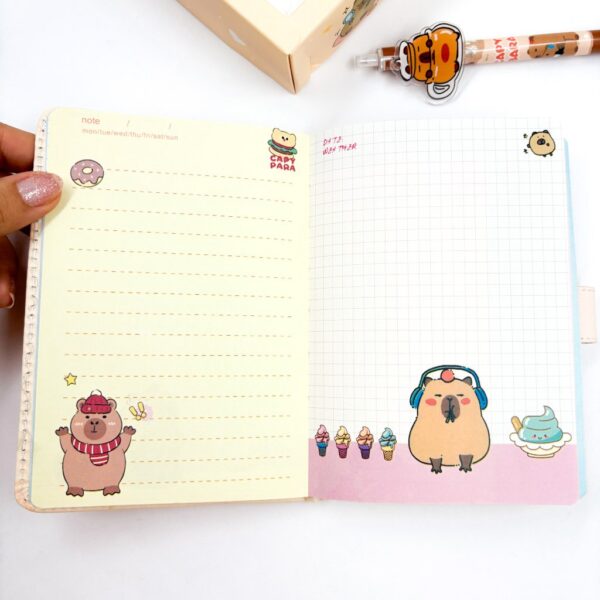 Kit Presenteável Caderno Luxo + Caneta Capivara