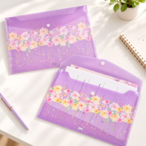 Pasta Envelope Malote A4 com Botão Flower Floral - DAC