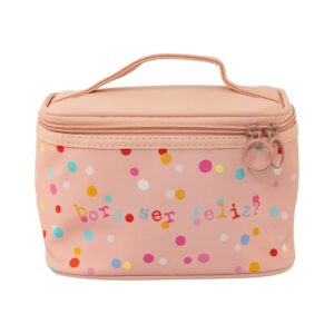Necessaire Viagem Salmão "BORA SER FELIZ?" 19x12,5x13cm - FLORIE - UND