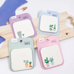 Bloco de Notas Adesivado 76 x76mm Cactus - IMPORTADO - UND