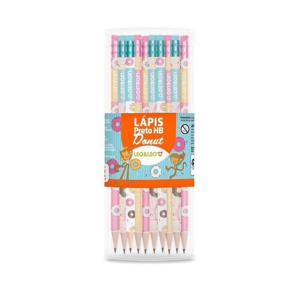 Lápis Hb c/ Borracha Donut - LEO E LEO - 12 UND