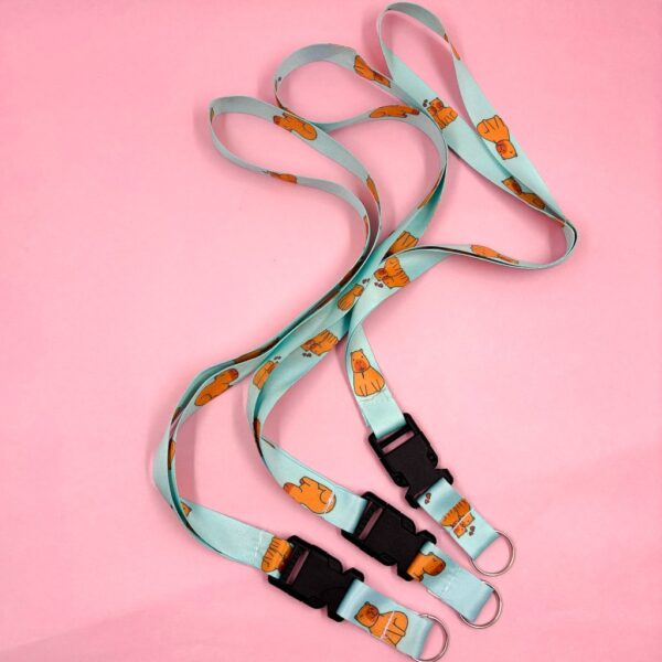 Cordão Estampado c/ Encaixe Plástico Capivara - Kit 3 Und