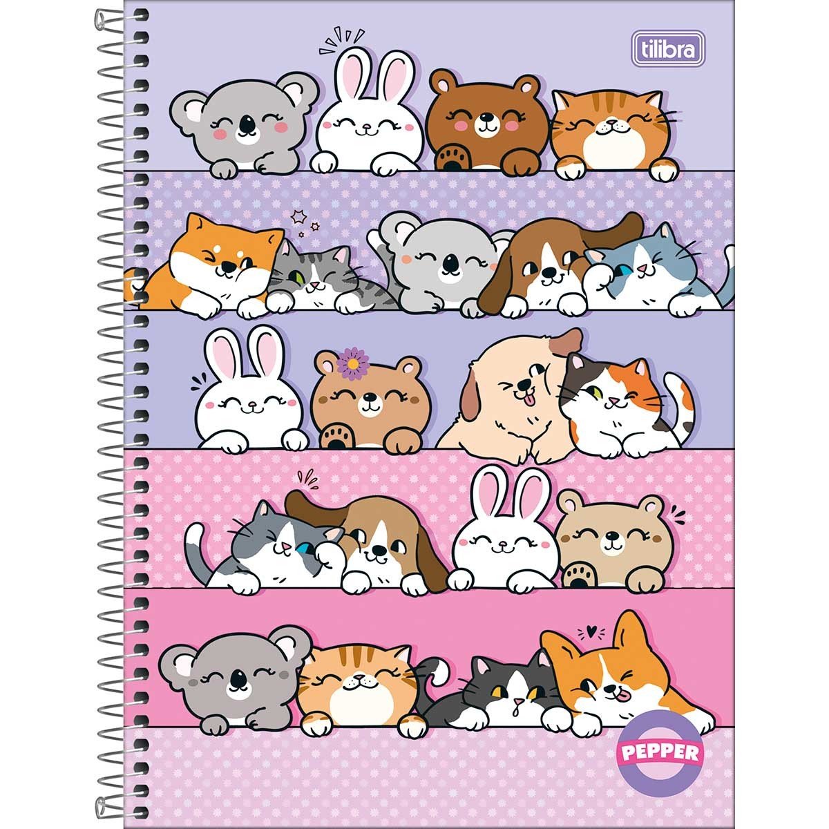 Caderno Universitário Espiral PEPPER FEMININO 1M 80 fls - TILIBRA - UND