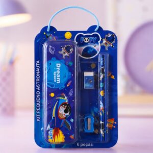 Kit Escolar Pequeno Astronauta 6 Peças - FOFY - BLISTER