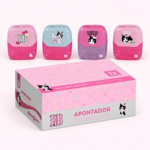 Apontador Duplo Rebecca Bonbon c/ Depósito - SKYPAPER - CX 12 UND