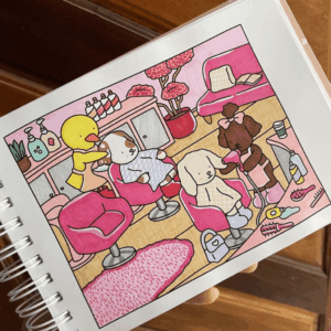 Livro de Colorir BOBBIE GOODS Capa Dura - AZUL - UND