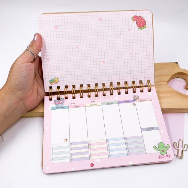 Planner com Espiral Fofuras 52 Fls 188 x 125mm Importado