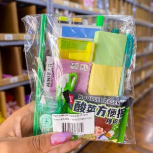 Kit Papelaria 15 Itens Paleta BRASIL - VERDE/AMARELO - PACOTE