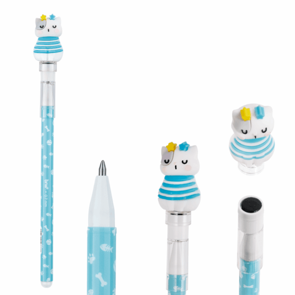 Caneta Esferográfica Divertida Apagável 0.7mm c/ Carimbo BRW - Kit 4 UND