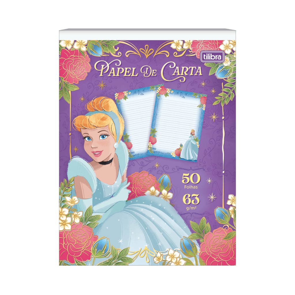 Caderno Colado Papel de Carta 50 fls PRINCESAS - TILIBRA - UND