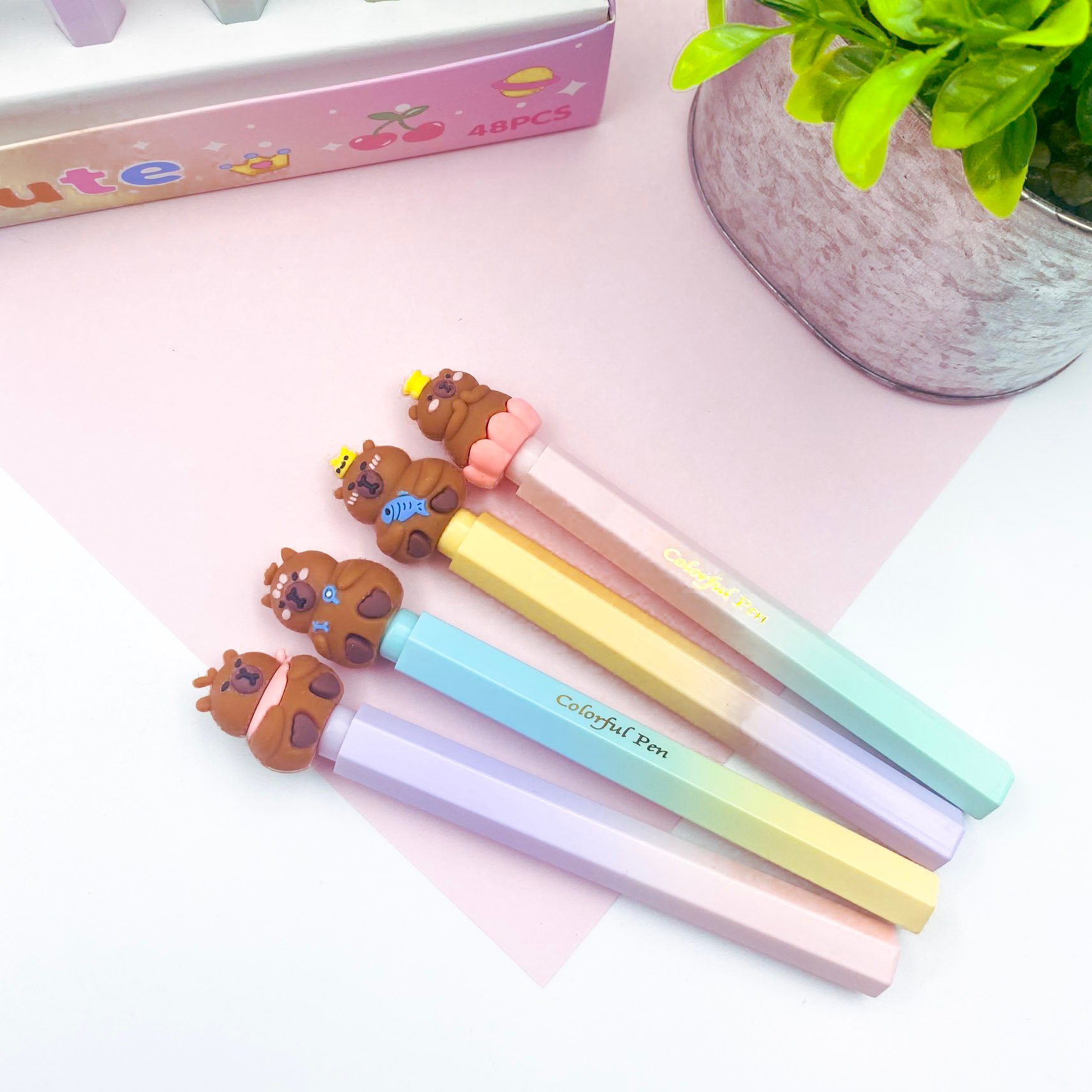 Caneta Gel 0.5mm Capivara Colorful - IMPORTADO - CX 48 UND
