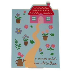 Caderno Brochura Pautado CASINHA 27x17cm 30 fls - FLORIE - UND