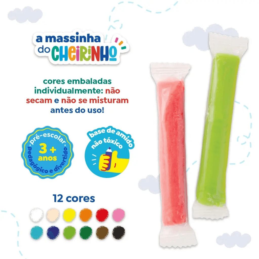 Massinha de Modelar Supersoft 12 Cores - TRIS - BLISTER