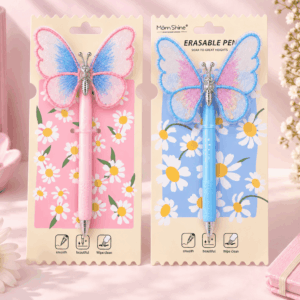 Caneta Esferográfica Premium Apagável Borboleta 3D 0.5 mm - IMPORTADO - UND