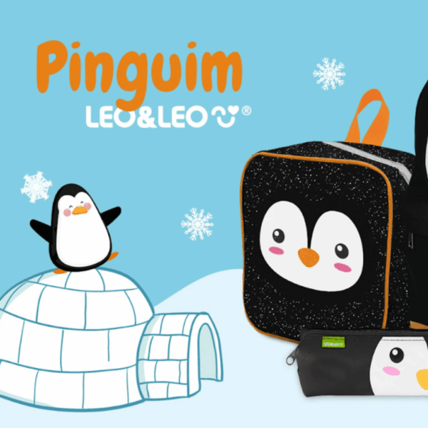 Kit Escolar Pinguim 4 Peças LEO E LEO - BLISTER