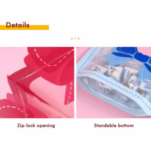 Embalagem ZIP LOCK Lacinho 26x24cm G - IMPORTADO - PACOTE 6 UND