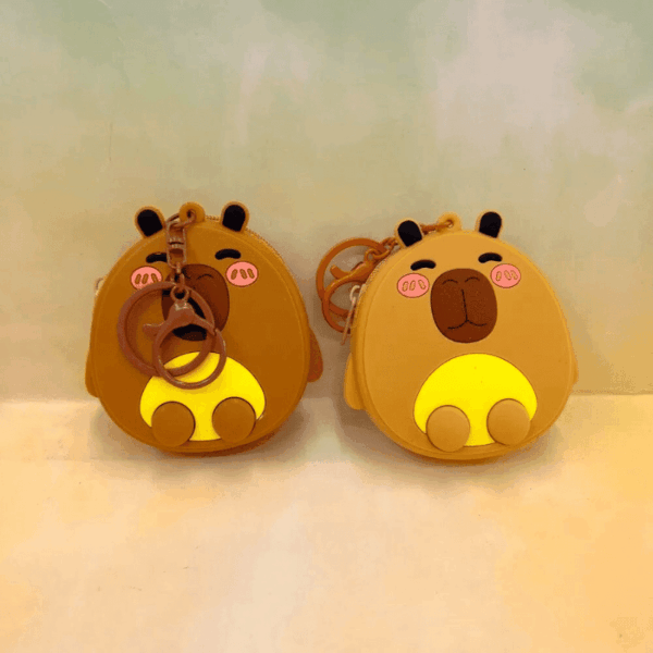Chaveiro Bolsinha de Silicone Capivara