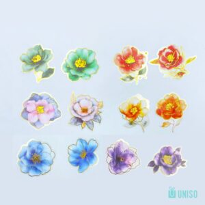 Kit Adesivo Decorativo Magia das Flores 4,5x4,5cm - UNISO - PACOTE 20 UND
