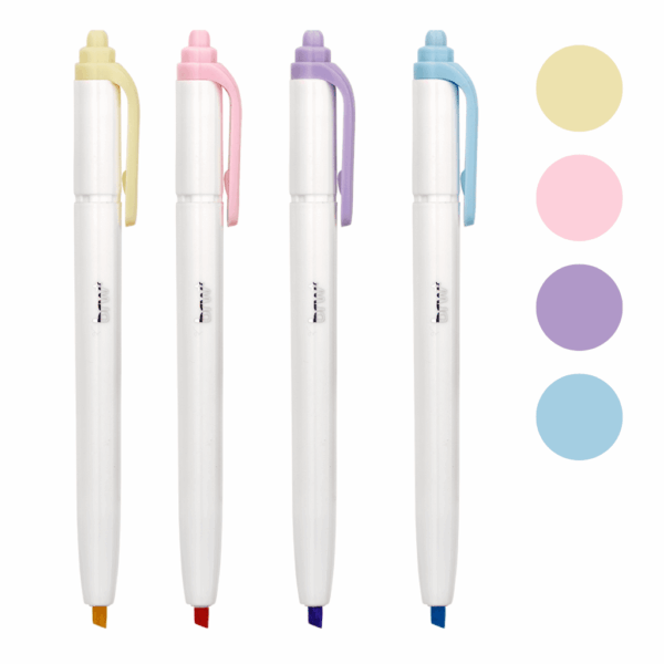 Marca Texto Retrátil Pastel BRW - Display 24 Und