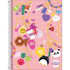 Caderno Universitário Espiral PEPPER FEMININO 10M 160 fls - TILIBRA - UND