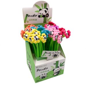 Caneta Flexível Dançante Flor Panda - CX 48 UND