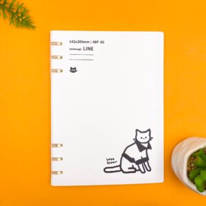 Caderno Fichário Reposicionável A5 Gatinho 48 fls 14,2x20,5cm - IMPORTADO - UND