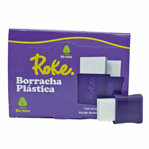 Borracha Quadrada Branca ROKE - UND