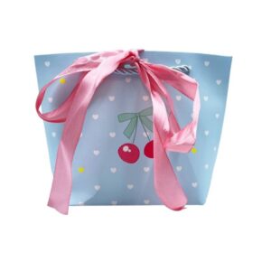 Embalagem Sacola Presente Cereja c/ Fita M 20x28 x 9cm UNISO - UND