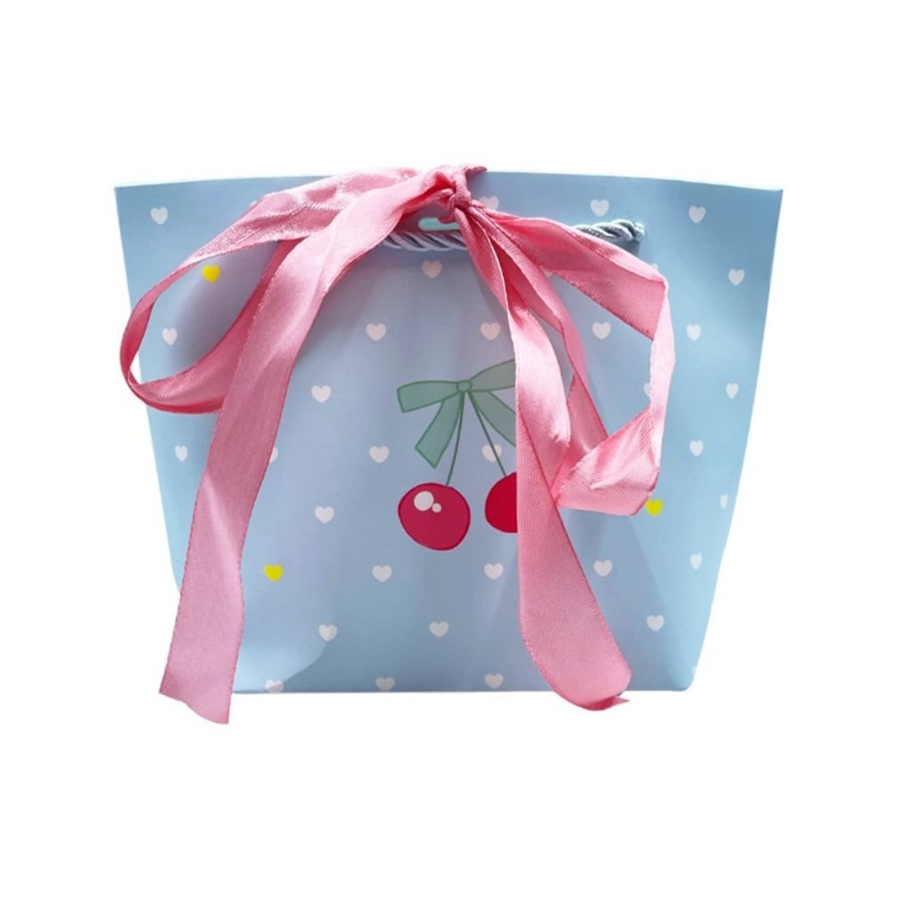 Embalagem Sacola Presente Cereja c/ Fita M 20x28 x 9cm UNISO - UND