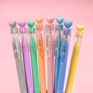 Kit Caneta Color Coração Love 8 Cores