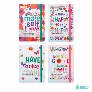 Caderno A6 Pautado Happy Day c/ Elástico 10,5x14,5cm 96 fls - UNISO - UND